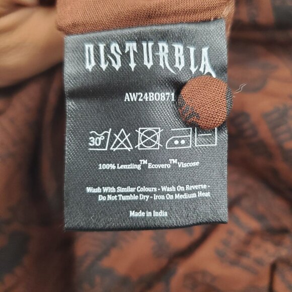 Disturbia Daemonologie Woodcut Print Button Up Midaxi Dress Women Size US 6 NWT - Picture 8 of 16